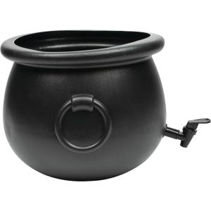 Fun Express Halloween Witch’s Cauldron Beverage Dispenser, 3.17 Gallon, Black Plastic, 12 Inch