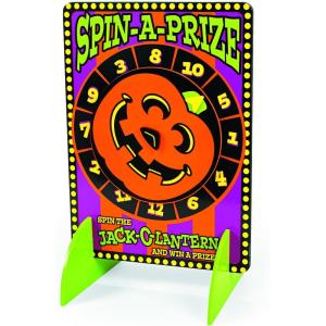 Fun Express Prize Wheel Spinner with Stand – Halloween Carnival Games for Kids & Adults | Spinning Wheel for Prizes, Fall Festival Games, Party Activities | Wood Construction, 14.75″ x 20″