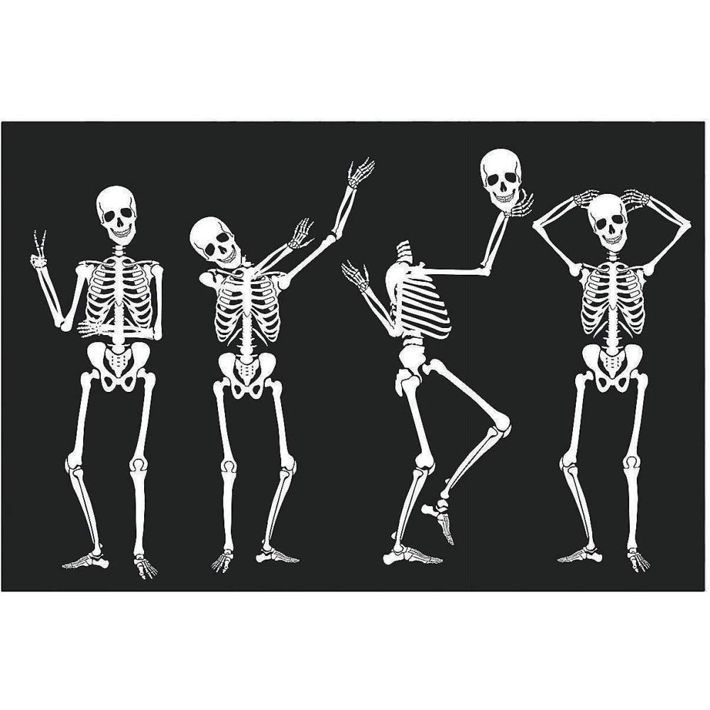 imageHumorous Skeletons Backdrop Banner for Halloween  Party Decor  Wall Decor  Preprinted Backdrops  Halloween  3 Pieces