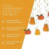 Assorted Designs Fall Pumpkins Hanging Swirls – 12 Pcs (30″) – Perfect for Fall Season, Halloween Festivities & More