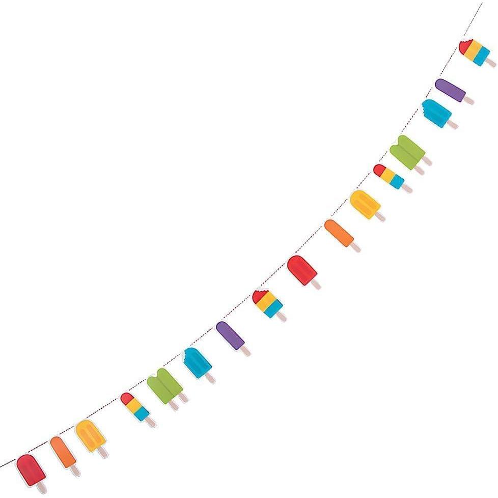 imageFun Express  Popsicle Party Garland with Glitter for Birthday  Party Decor  Hanging Decor  Garland  Birthday  1 Piece