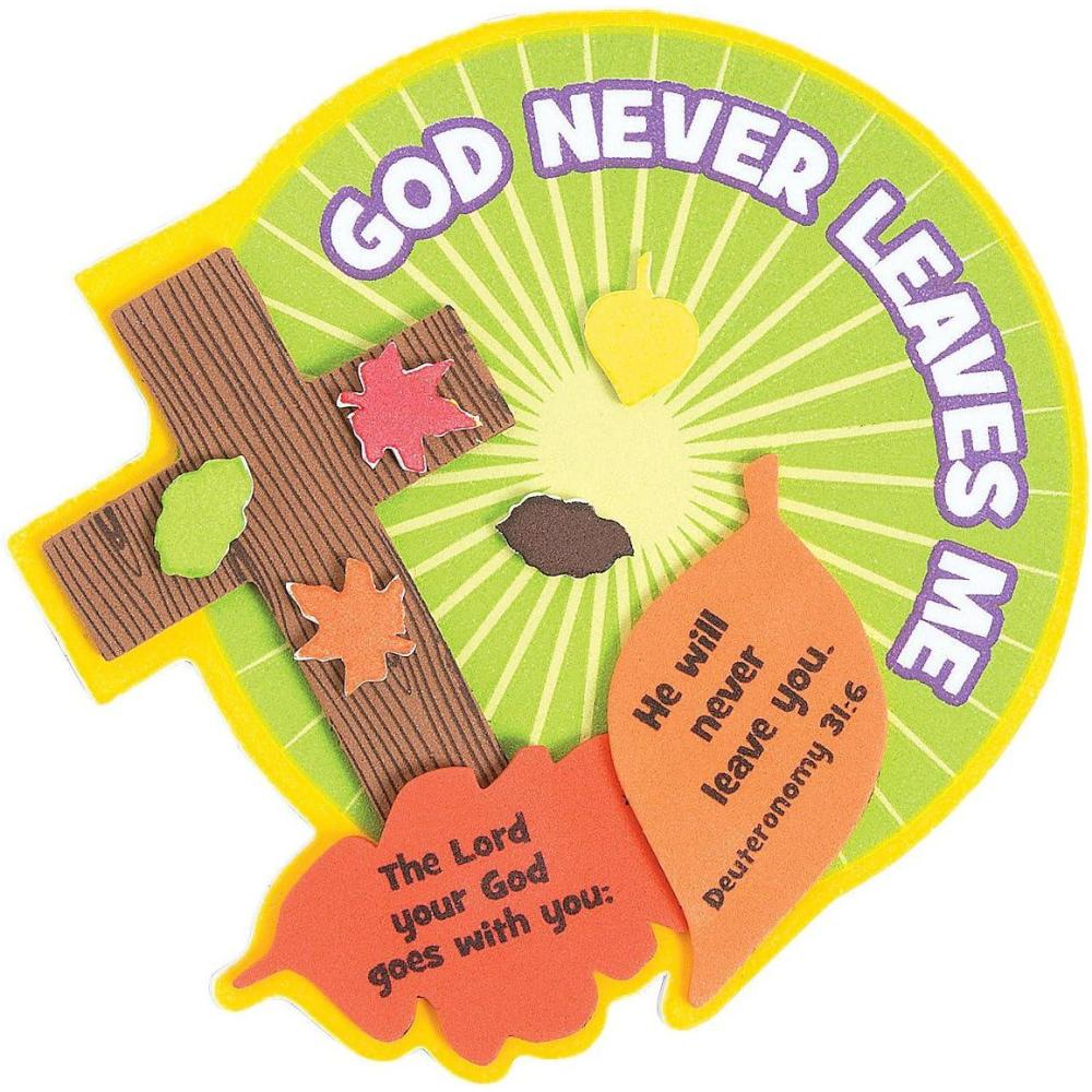 imageFun Express God Never Leaves Me Magnet Craft Kit  Magnets for Kids Crafts ampamp Family Activities  Perfect for Creative Fun at Home Religious Events Sunday School ampamp Church Crafts  12 Pieces
