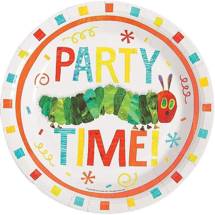 imageFun Express The Very Hungry Caterpillar Paper Dessert Plates  Party Supplies  8 Pieces