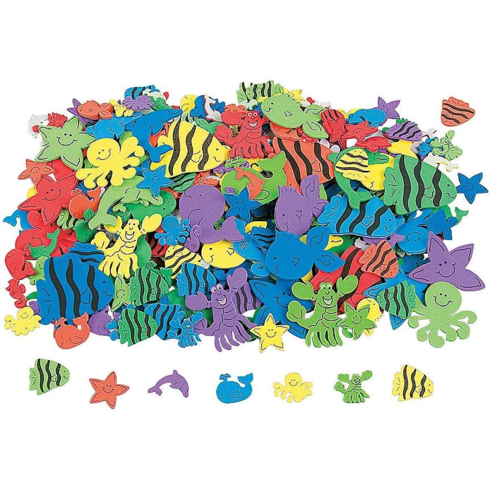 imageFun Express Under The Sea Foam Adhesive Shapes  Bulk Set of 520 Pieces  DIY Crafts for Kids and Fun Home Activities  VBS Vacation Bible School SuppliesDecor