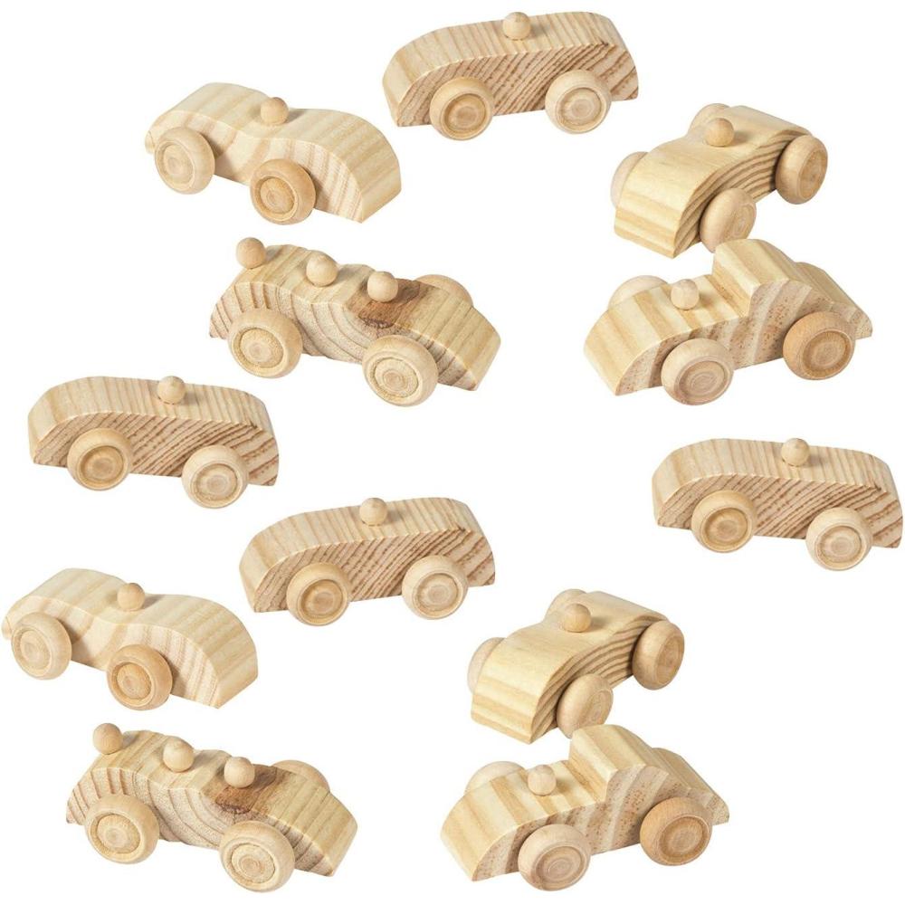 imageFun Express Unfinished Wooden Cars Set  DIY Paintable Craft Toys for Kids Party Favors Arts ampamp Crafts Creative Projects and School  Perfect for Fun and Interactive Group Activities ampamp More  12 Pieces