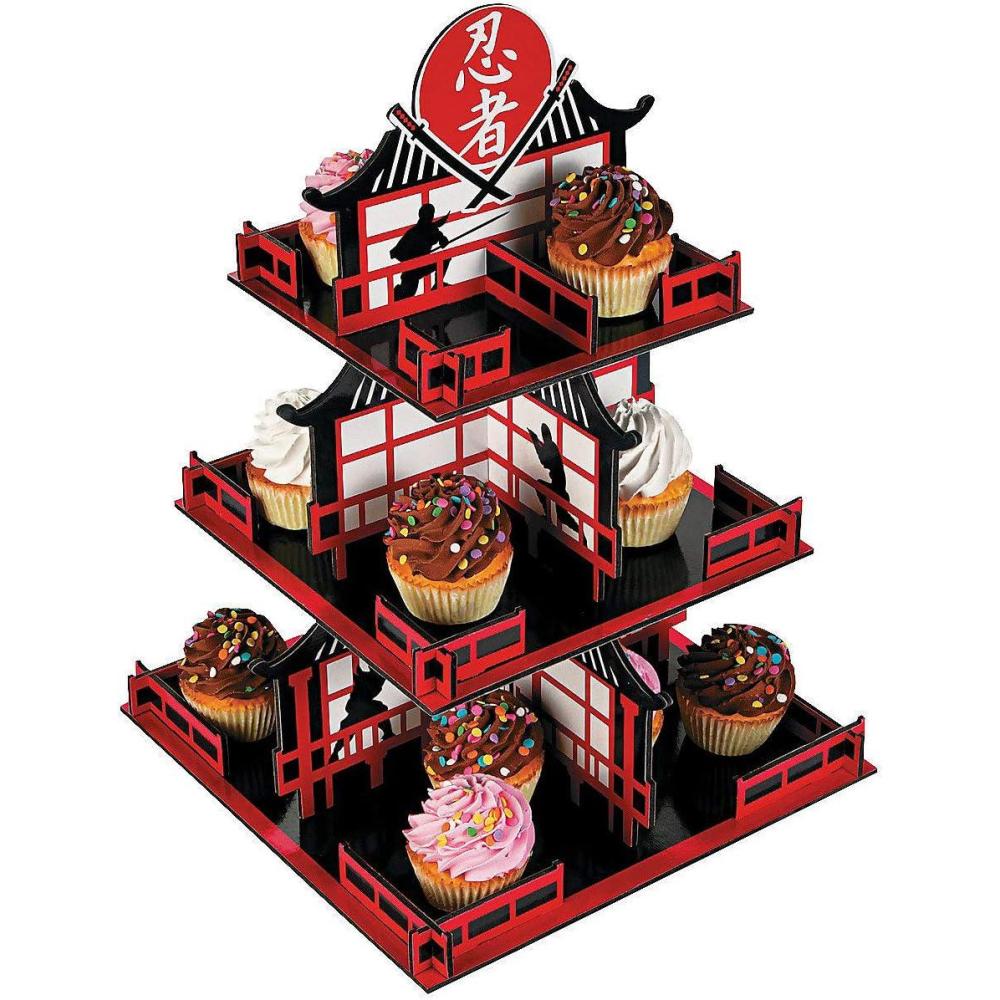 imageNinja Cupcake Stand 3 tiers Ninja Birthday Party Supplies