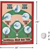 Baseball Bean Bag Toss Game – Wood Game Board with 5 Bean Bags – Birthday Party Game
