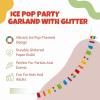 Fun Express – Popsicle Party Garland with Glitter for Birthday – Party Decor – Hanging Decor – Garland – Birthday – 1 Piece