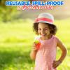 Fun Express 12 Pieces Strawberry Molded Cups with Lids & Straws, Hold 4 oz, BPA Free Plastic, Birthday Party Supplies, Red