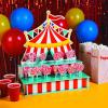 Fun Express Circus Tent Shaped Lollipop Stand – Premium Foam Construction Holds 48 Suckers | 18 Inches Tall Carnival Party Decorations for Birthday Parties, School Events & VBS Vacation Bible School