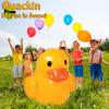 Fun Express Giant Inflatable Rubber Duck 4 Feet – Large Yellow Duck Pool Float for Birthday Party Decorations | Big Rubber Ducky for Baby Showers, Easter Decor & Outdoor Events | Premium Vinyl Design
