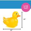Fun Express Giant Inflatable Rubber Duck 4 Feet – Large Yellow Duck Pool Float for Birthday Party Decorations | Big Rubber Ducky for Baby Showers, Easter Decor & Outdoor Events | Premium Vinyl Design