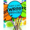 Fun Express Happy Birthday Pencils – Bulk set of 24 for Teachers and Students – Classroom Supplies, Rewards, Handouts and Party Favors