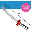 Fun Express Inflatable Ninja Samurai Sword with Red Cross Guard- 6″ x 28″ Vinyl Favor Toys – Karate Birthday Party Supplies for Girls and Boys – 12 Pieces