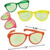 Fun Express Jumbo Giant Sunglasses – Set of 12 Wacky Oversized Pairs – Novelty Clown Glasses and Photo Booth Party Props