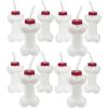 Fun Express 12 Count Dog Bone Cups with 7.5 inch Straws – 14 oz Bone-Shaped Cups – Puppy Dog Birthday Party Supplies and Favors