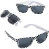 Fun Express 4 1/4″ Kids Checkered Flag Race Car Plastic Sunglasses – 12 Pc. – Great For Racing Themed Birthdays and Special Events