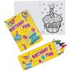 Fun Express Mini Happy Birthday Activity Sets for Birthday – Stationery – Activity Books – Coloring Books – Birthday – 12 Pieces – Multicolor