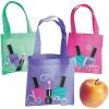 Fun Express Mini Spa Party Reusable Tote Bags – Birthday | Nail Manicure/Pedicure Themed Party – Green, Purple, Pink (12 pieces)