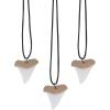 Fun Express Shark Tooth Necklaces on Cord (bulk set of 12) Shark Birthday Party Favors and Supplies
