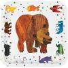 Fun Express World of Eric Carle Brown Bear What Do You See Square Paper Dessert Plates – Decorations Disposable Paper Plates – Tableware for Birthday Party Baby Shower – Party Supplies – 8 Pieces