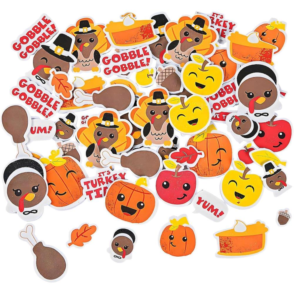 imageBulk Silly Thanksgiving SelfAdhesive Shapes 500 Pieces