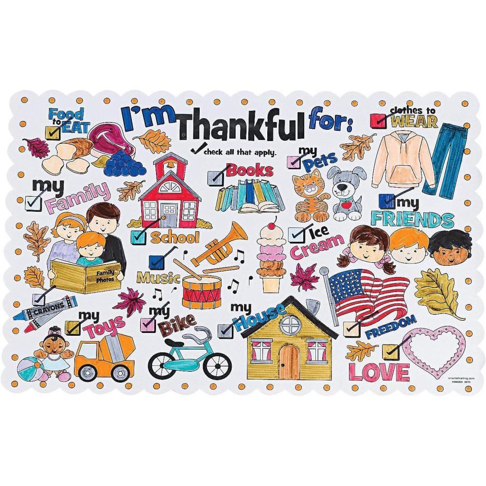 imageColor Your Own Thanksgiving Placemats  Crafts for Kids and Fun Home Activities