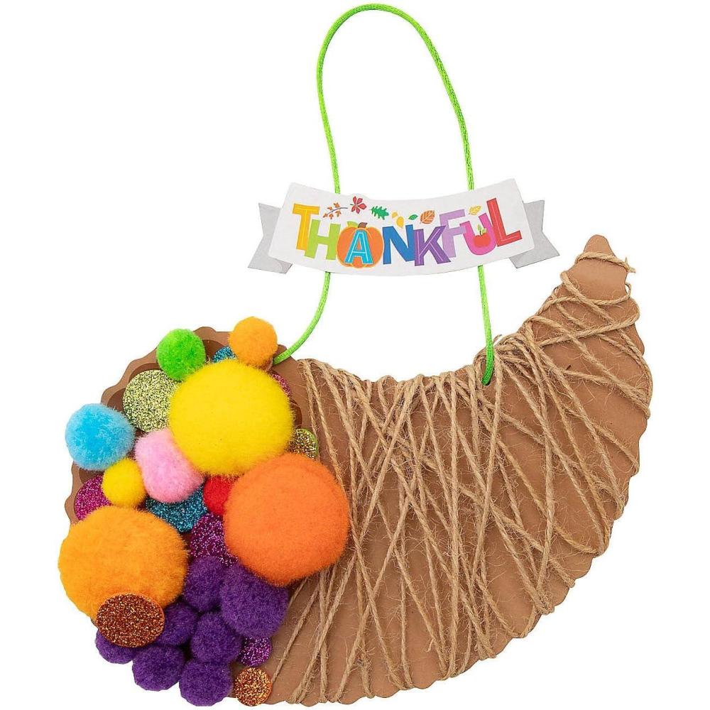 imageFun Express 7 12quot x 7quot Thanksgiving Cornucopia Sign Craft Kit  Makes 12