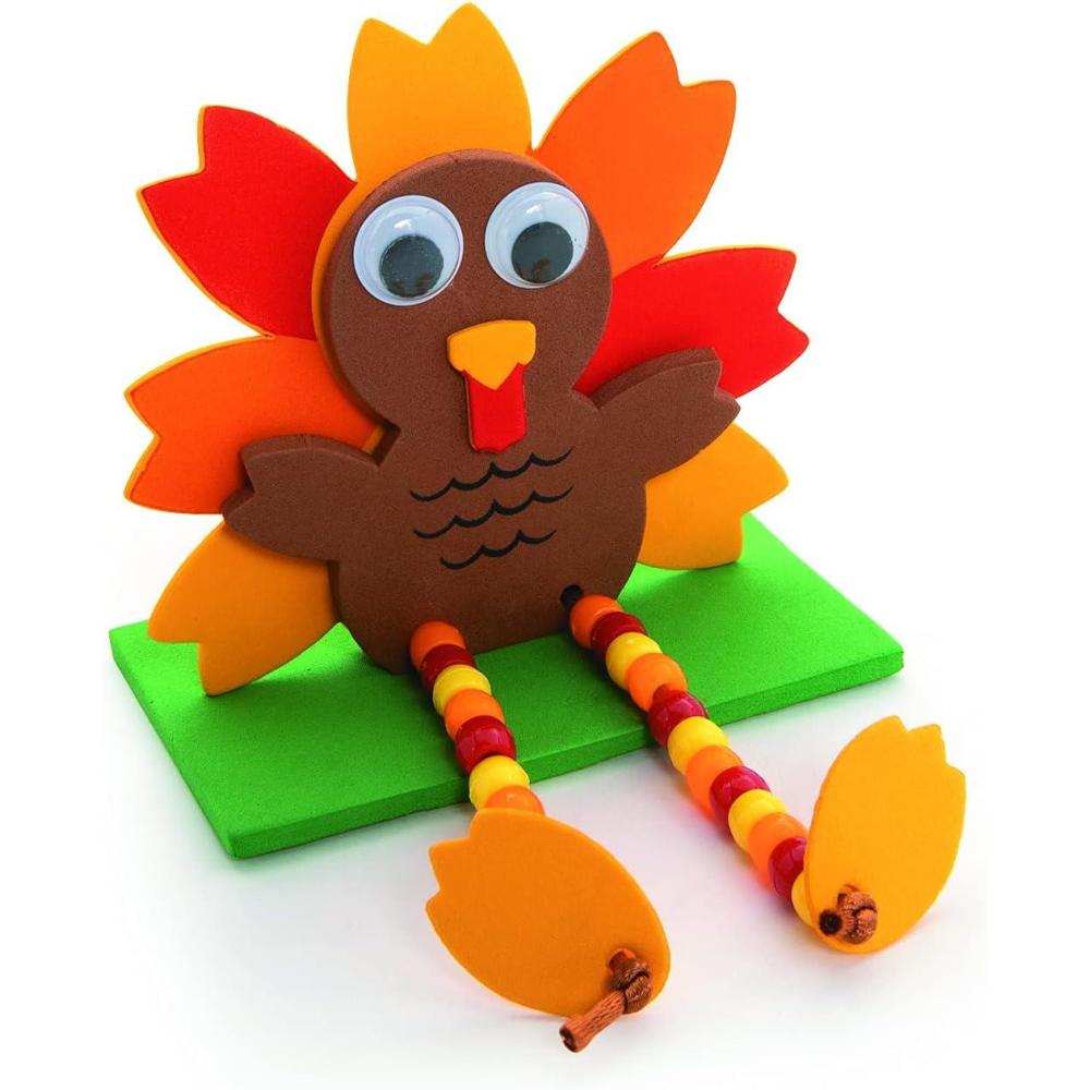 imageFun Express Beaded Thanksgiving Turkey CK12  Craft Kits  12 Pieces