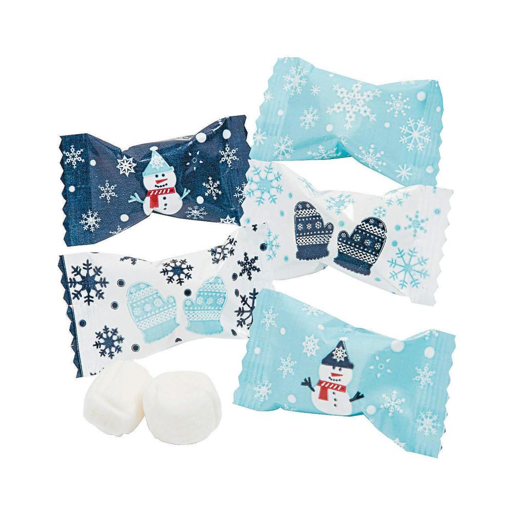 imageFun Express Butter Mints Bulk Individually Wrapped  108 Christmas Candy Mints with Snowflake ampamp Snowman Designs  Gluten Free Holiday Party for Candy Buffets ampamp Winter Celebrations