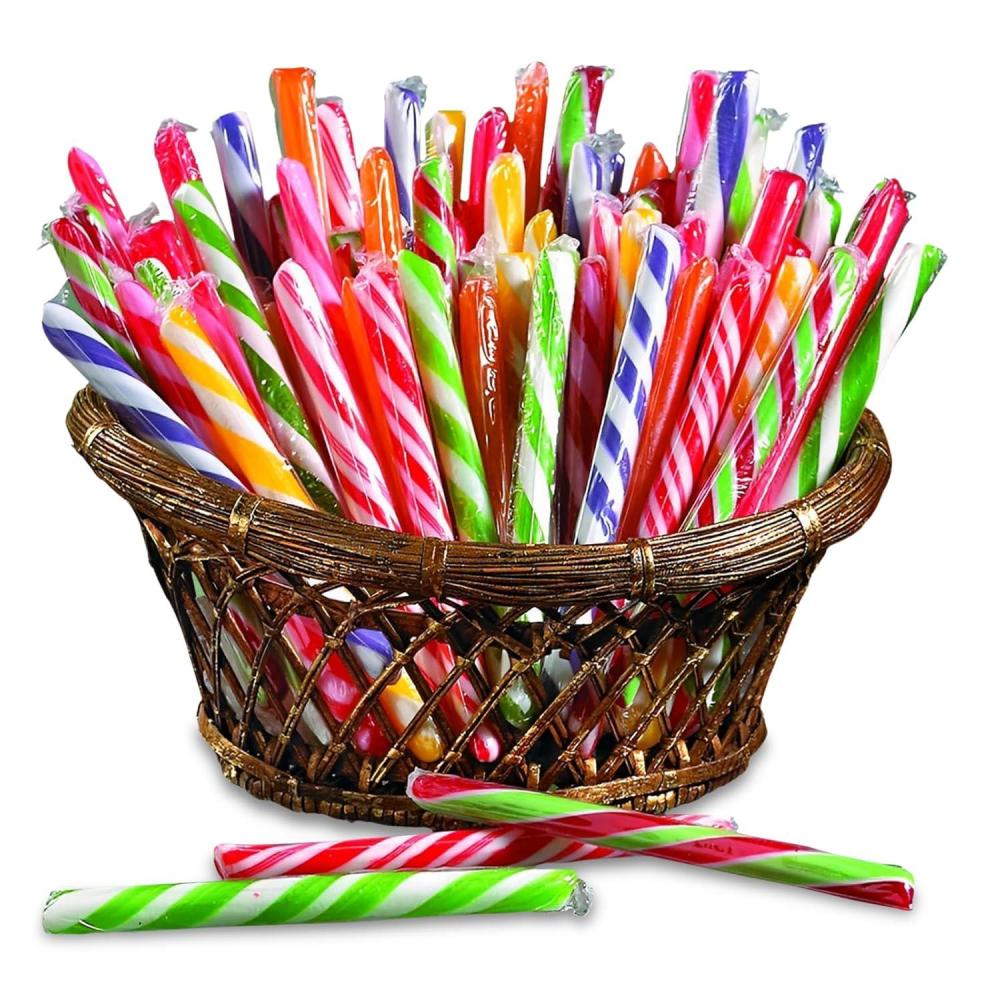 imageFun Express Candy Canes Bulk Individually Wrapped  80 Peppermint Candy Sticks Christmas Candy Assorted Flavors  Perfect for Holiday Parties Stocking Stuffers ampamp Sweet Festive Treats