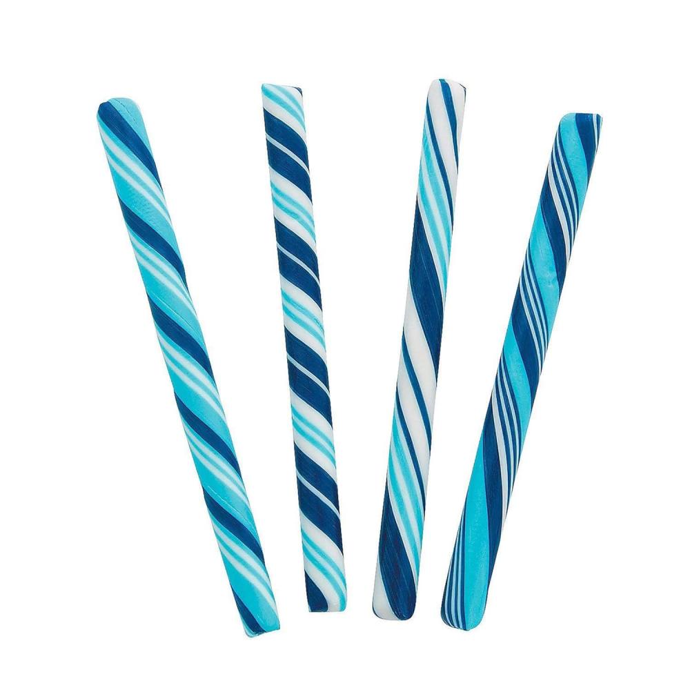 imageFun Express Christmas Candy Sticks Bulk Pack  80 Individually Wrapped Apple ampamp Cherry Hard Candy Sticks  Old Fashioned Holiday Treats for Parties Parades ampamp Stocking Stuffers  2 lbs Total WeightBlueberry