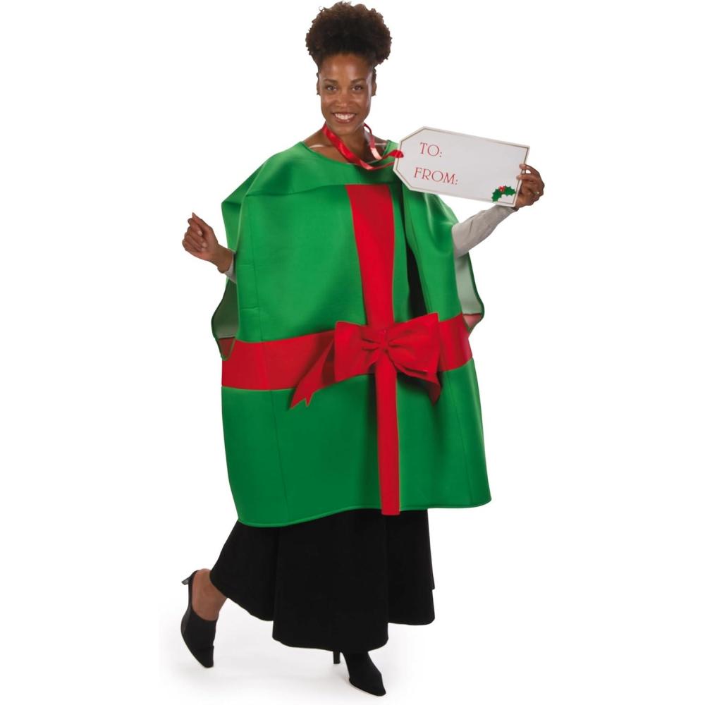 imageFun Express Costume for Adults  Funny Holiday Gift Box Outfit for Office Party  Novelty Wearable Design  One Size Fits Most  Perfect for Halloween ampamp Xmas