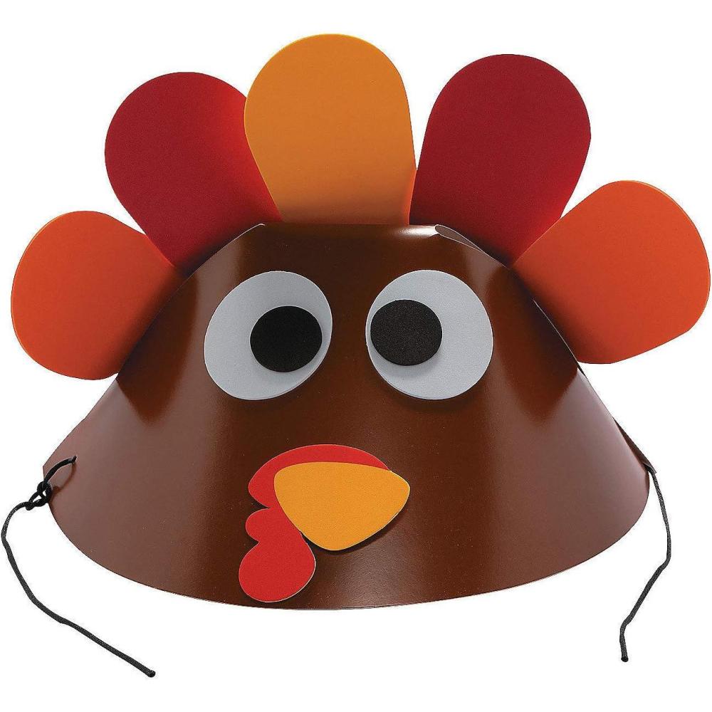 imageFun Express Goofy DIY Turkey Hat Craft Kits  Makes 12 Thanksgiving Craft for Kids