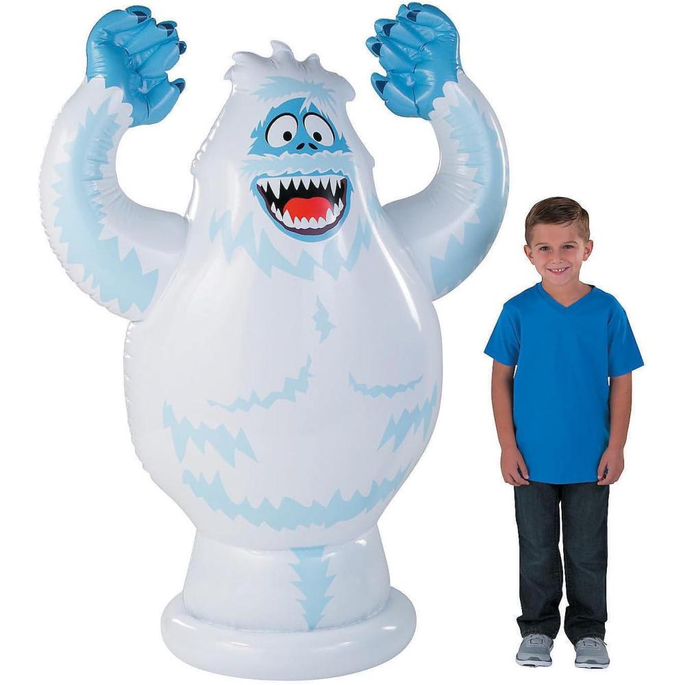 imageFun Express Inflatable Bumble Abominable Snowman Christmas Yard Decorations  4ft Outdoor Christmas Inflatables for Holiday Decorations  Rudolph Themed Winter Display for Kids ampamp Families