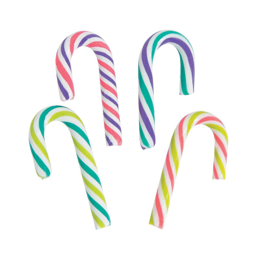 imageFun Express Mini Candy Canes Bulk Christmas Candy  100 Count Individually Wrapped Holiday Treats  Assorted Fruit Flavors for Classroom Party Bags ampamp Office Celebrations  FatFree Festive Sweets