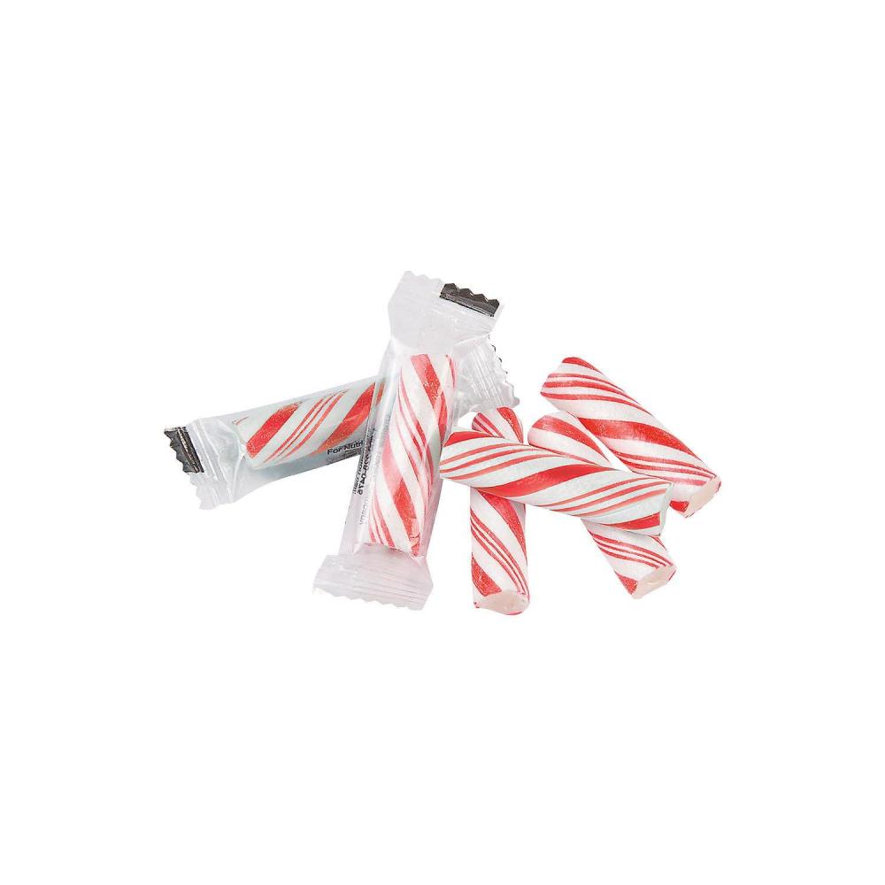 imageFun Express Pink Candy Canes Mini 113 Individually Wrapped Sticks  Christmas Candy Bulk for Holiday Parties Wedding Favors ampamp Candy Buffets  Fruity Flavor Old Fashioned Sticks 125 InchRed