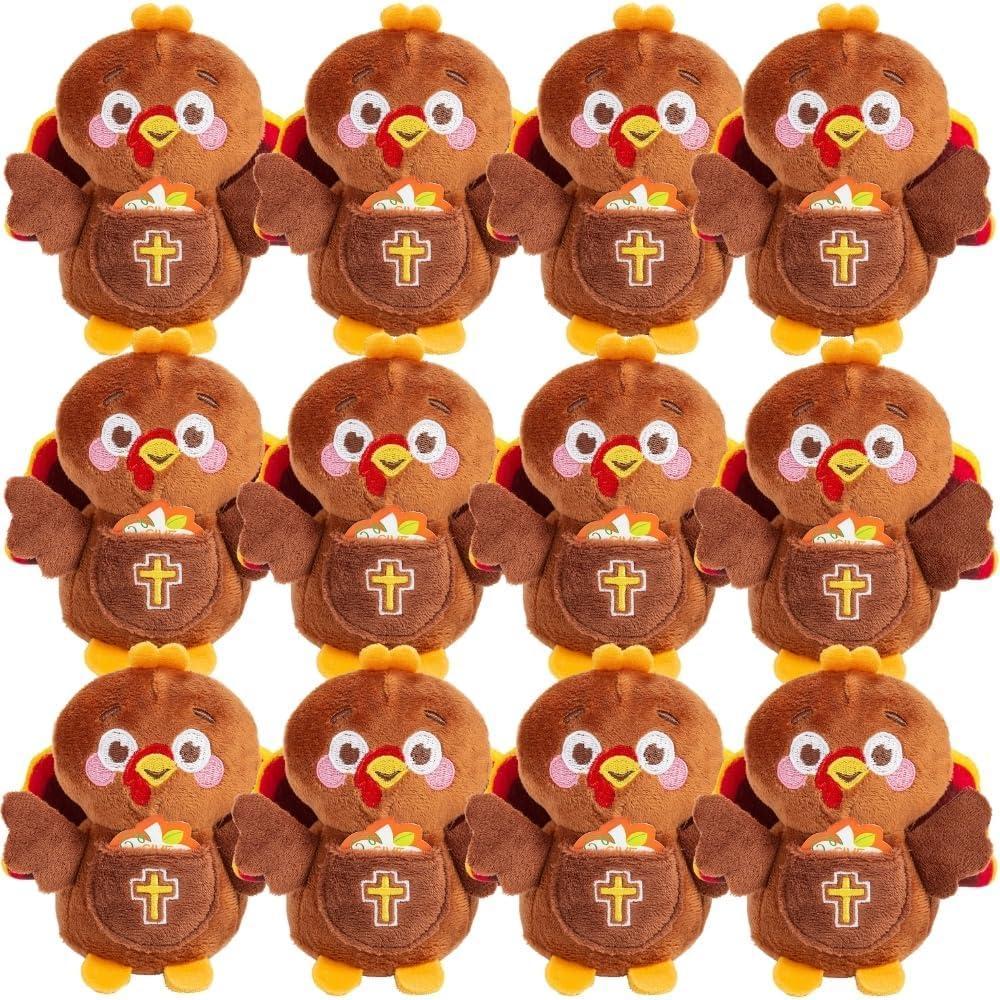 imageFun Express Religious Thankful for Stuffed Turkeys with Card  12 Pc