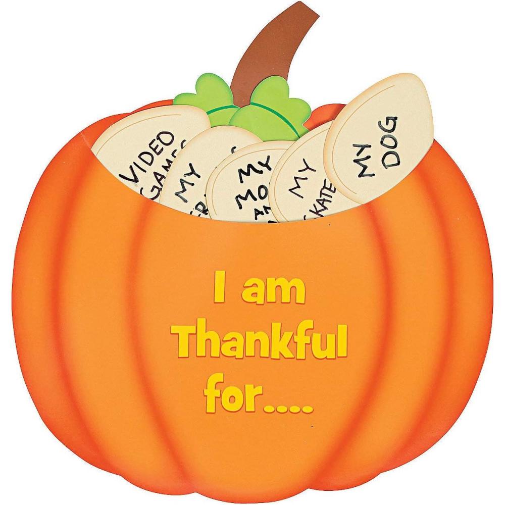 imageFun Express Thankful Pumpkin Craft Kit  Makes 12  Fall and Thanksgiving DIY Crafts for Kids