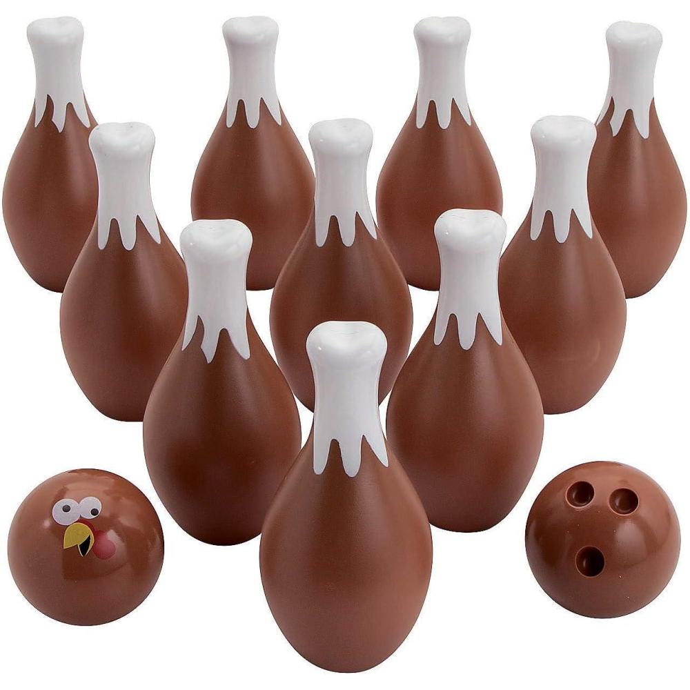 imageFun Express Thanksgiving Turkey Bowling Set 12 Pieces
