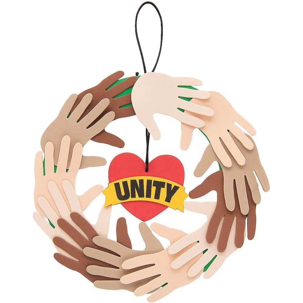 imageFun Express Unity and Diversity Wreath Craft Kit  Makes 12  Inclusive DIY Crafts for Kids Daycare and School Activities