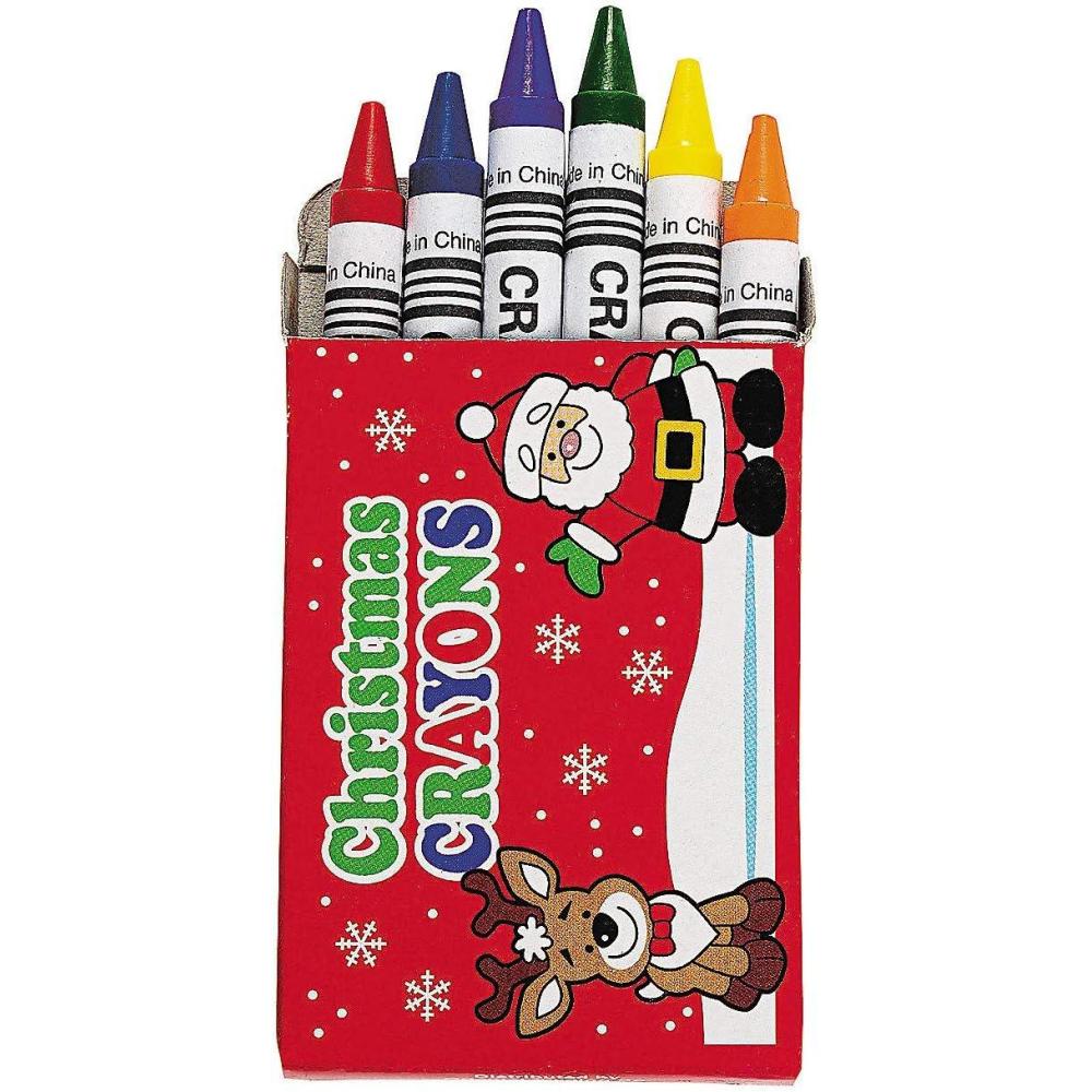 imageHoliday Crayons 6pcbox2 dz boxes for Christmas Drawing Stocking Stuffers