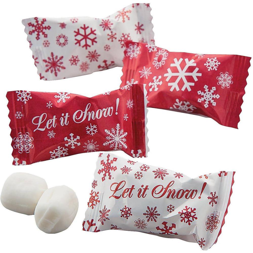 imageLet it Snow Winter Snowflake Buttermints 108 individually wrapped mints Christmas Candy