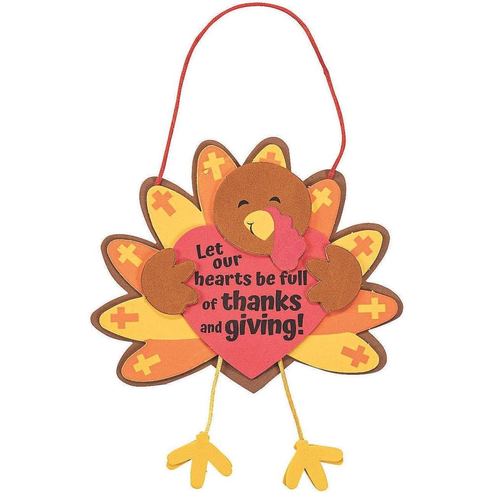 imageThanks and Giving Turkey Craft Kit  Makes 12  Crafts for Kids and Fun Home Activities