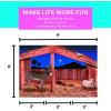 9 Ft. x 6 Ft. Nativity Stable Scene with Animals Plastic Backdrop – 3 Piece Make The Full Backdrop – Great for Nativity and Christmas Plays and Pageants
