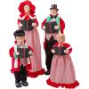 Assorted Christmas Caroler Decoration – (1 Set) – Festive Polyester & Plastic Holiday Home Decor & Office Displays