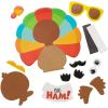 Fun Express 4″ x 3 3/4″ Thanksgiving Turkey in Disguise Magnet Craft Kit – Makes 12