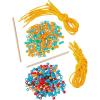 Fun Express 5″ x 4 3/4″ Fall Icons Pony Bead Banner Ornament Craft Kit – Makes 6