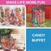 Fun Express Candy Canes Bulk Individually Wrapped – 80 Peppermint Candy Sticks Christmas Candy Assorted Flavors | Perfect for Holiday Parties, Stocking Stuffers & Sweet Festive Treats