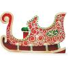 Fun Express Cardboard Santa Sleigh Stand Up Christmas Decorations – Life Size 5 Feet Long Photo Booth Props for Indoor Holiday Party Supplies | Giant Christmas Decor for Home Photography